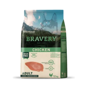 Bravery Pollo raza grande perro adulto 12 kg